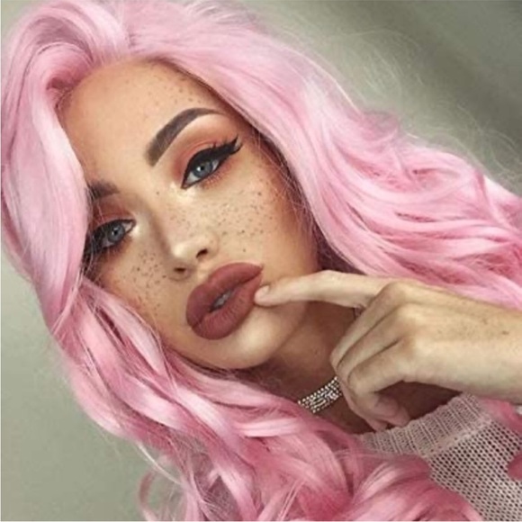 22” Long PinkBody wavy Lace Front Wig NEW